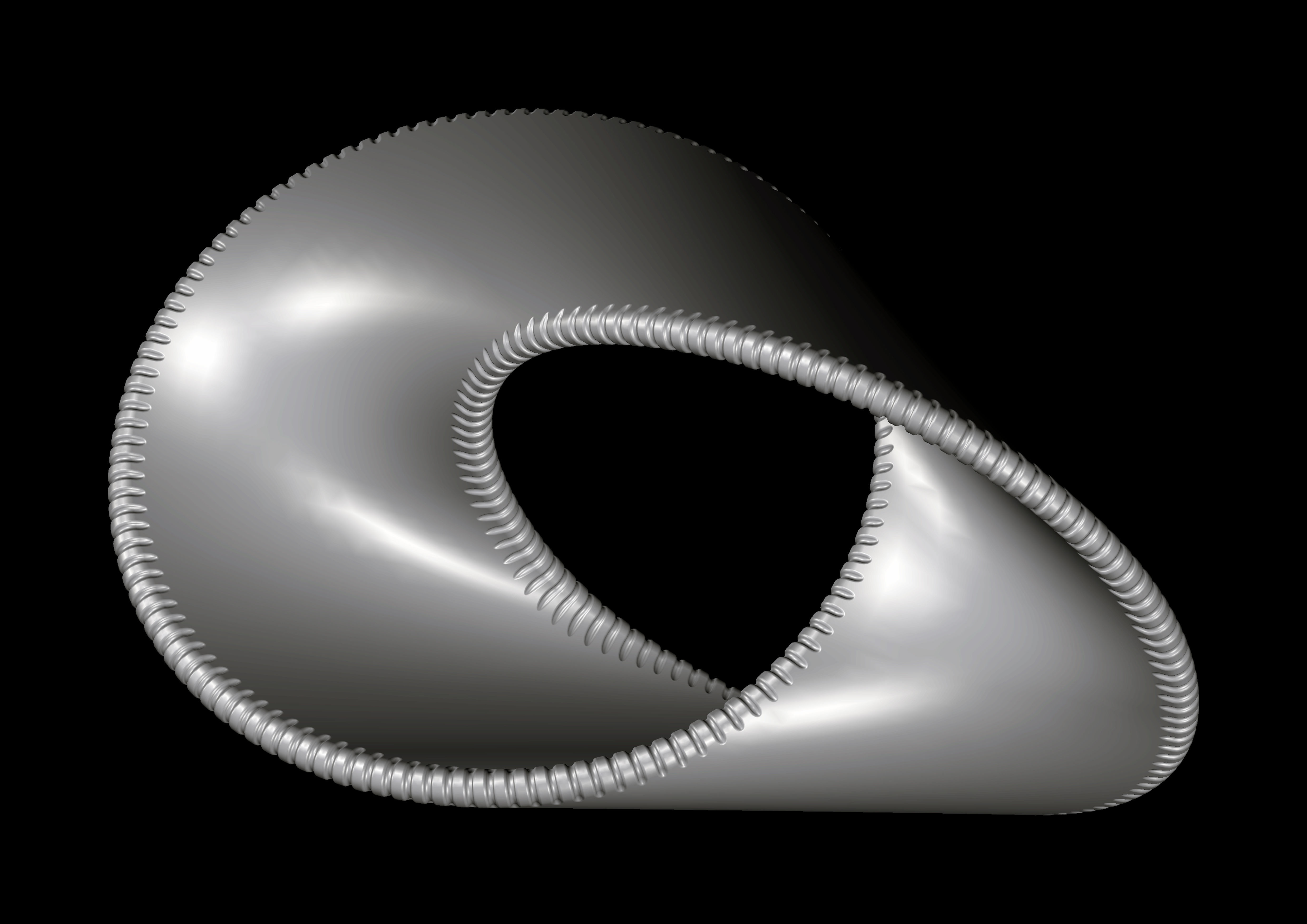 hexelb ring in shape of spiral 3D print model_3