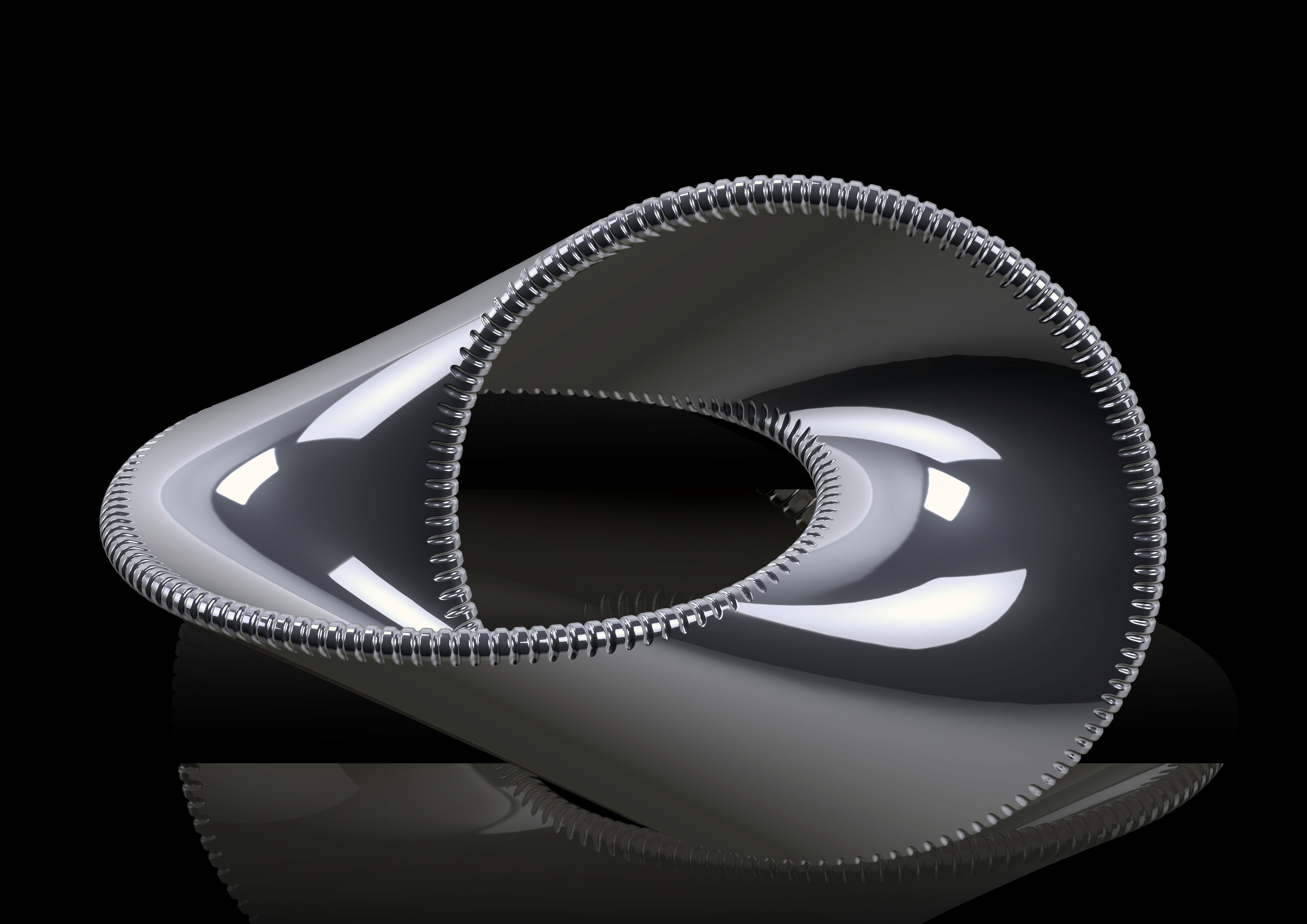 hexelb ring in shape of spiral 3D print model_4