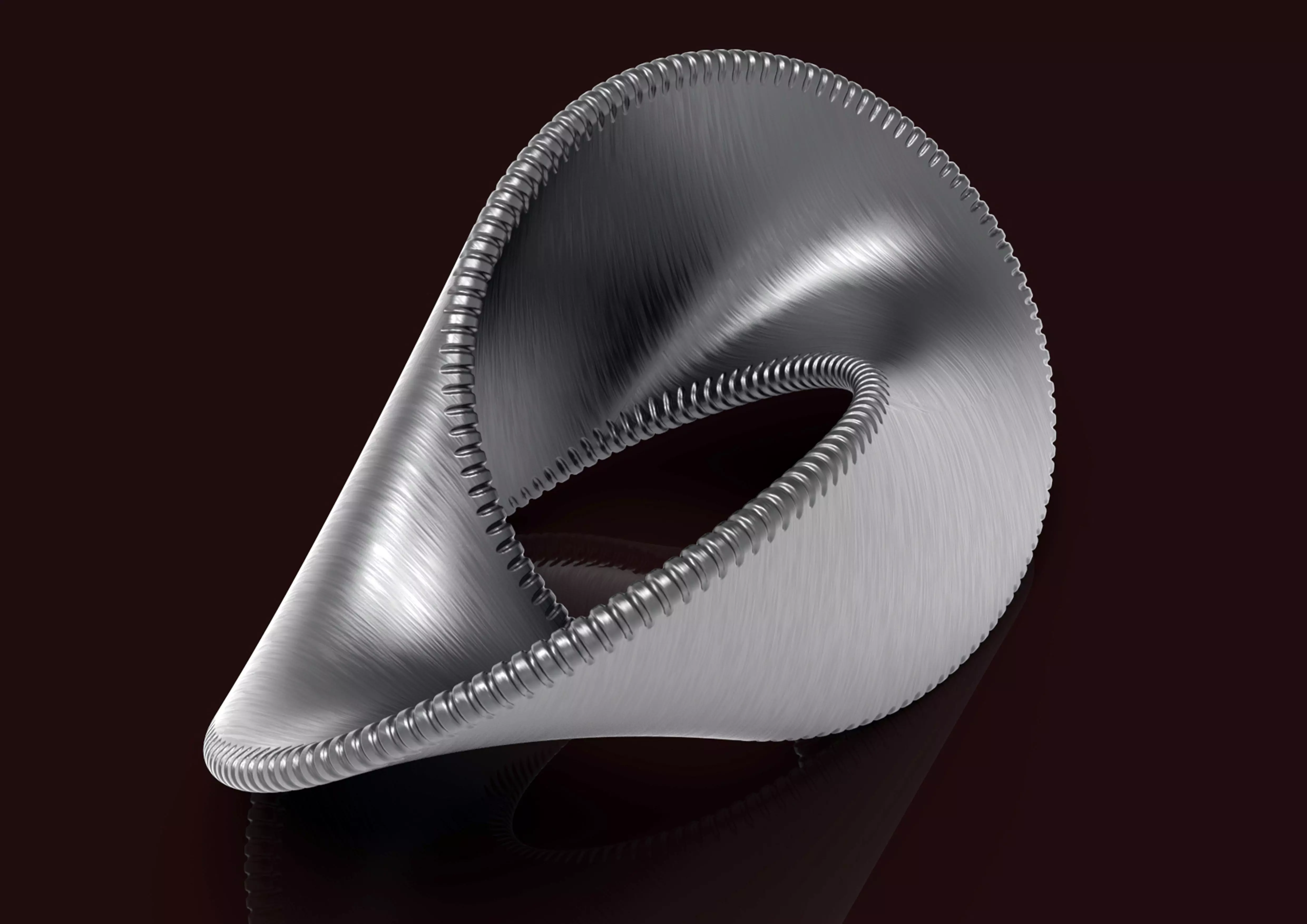 hexelb ring in shape of spiral 3D print model_0