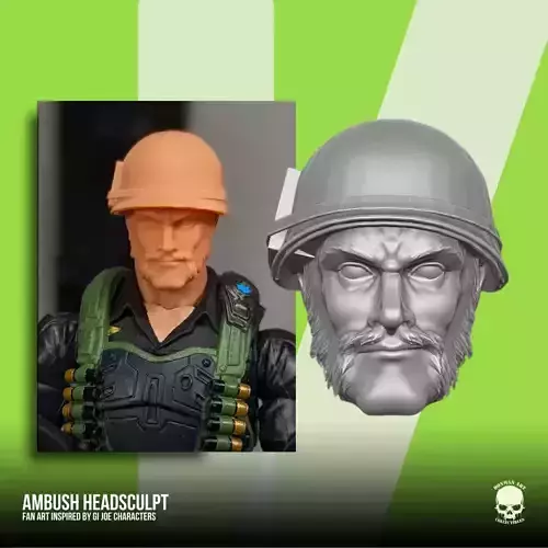 Ambush fan art head for 6 inch Action Figures 3D print model