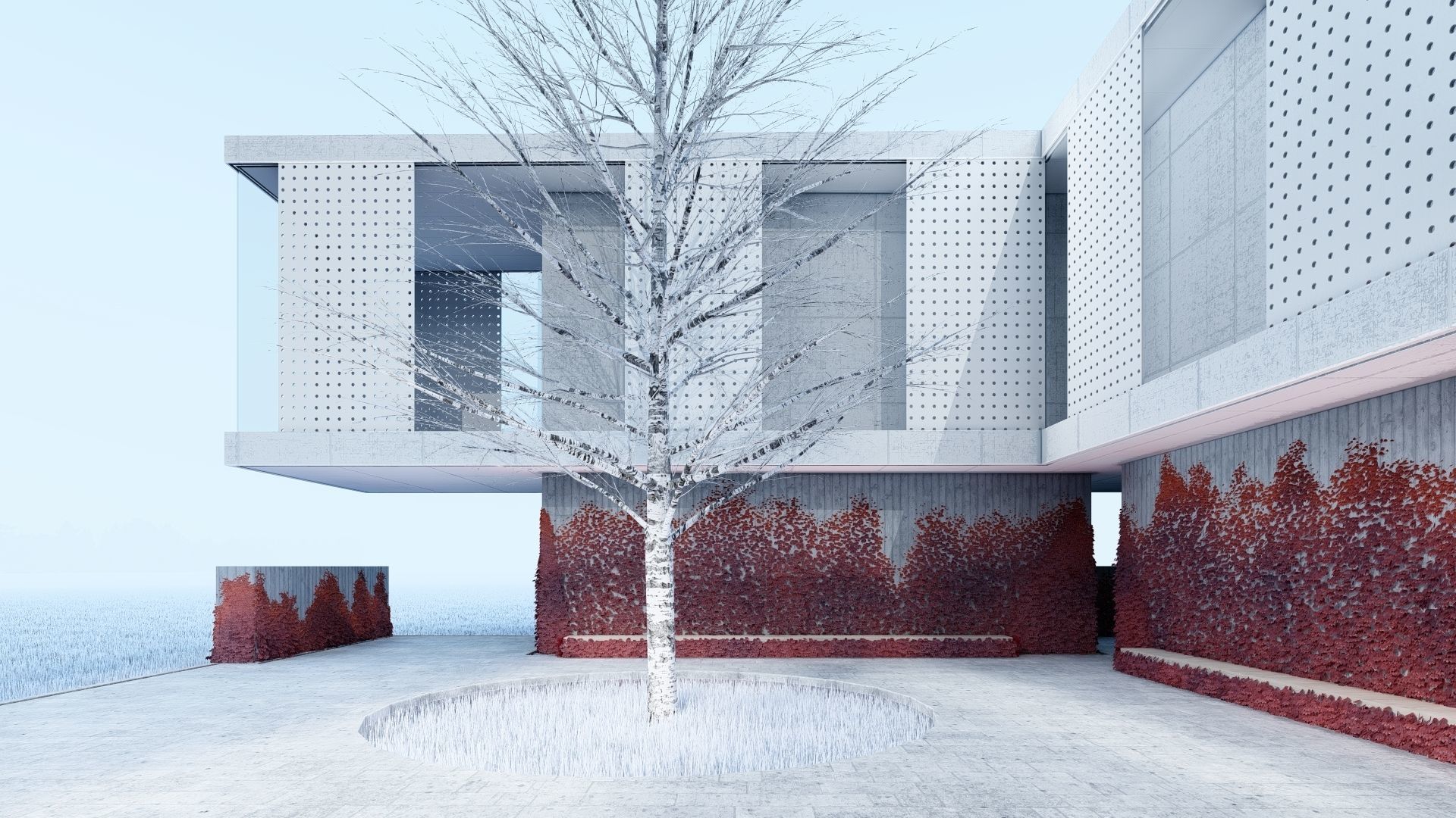 Modern Exhibition Gallery  Pavillion House 3D model_1