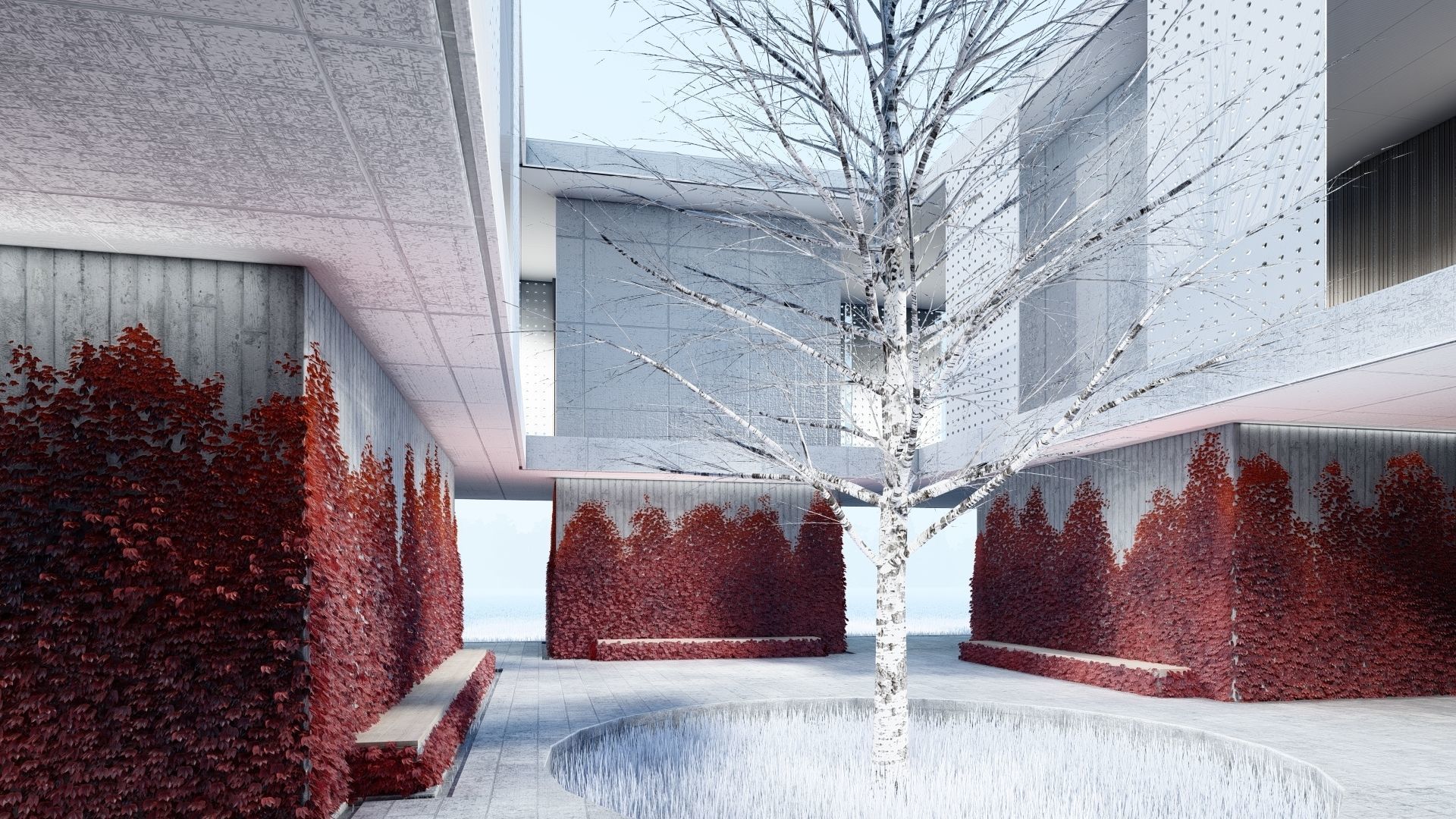 Modern Exhibition Gallery  Pavillion House 3D model_2