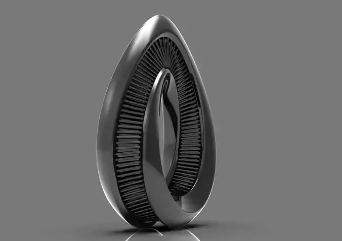 lockpad tear shaped ring 3D print model