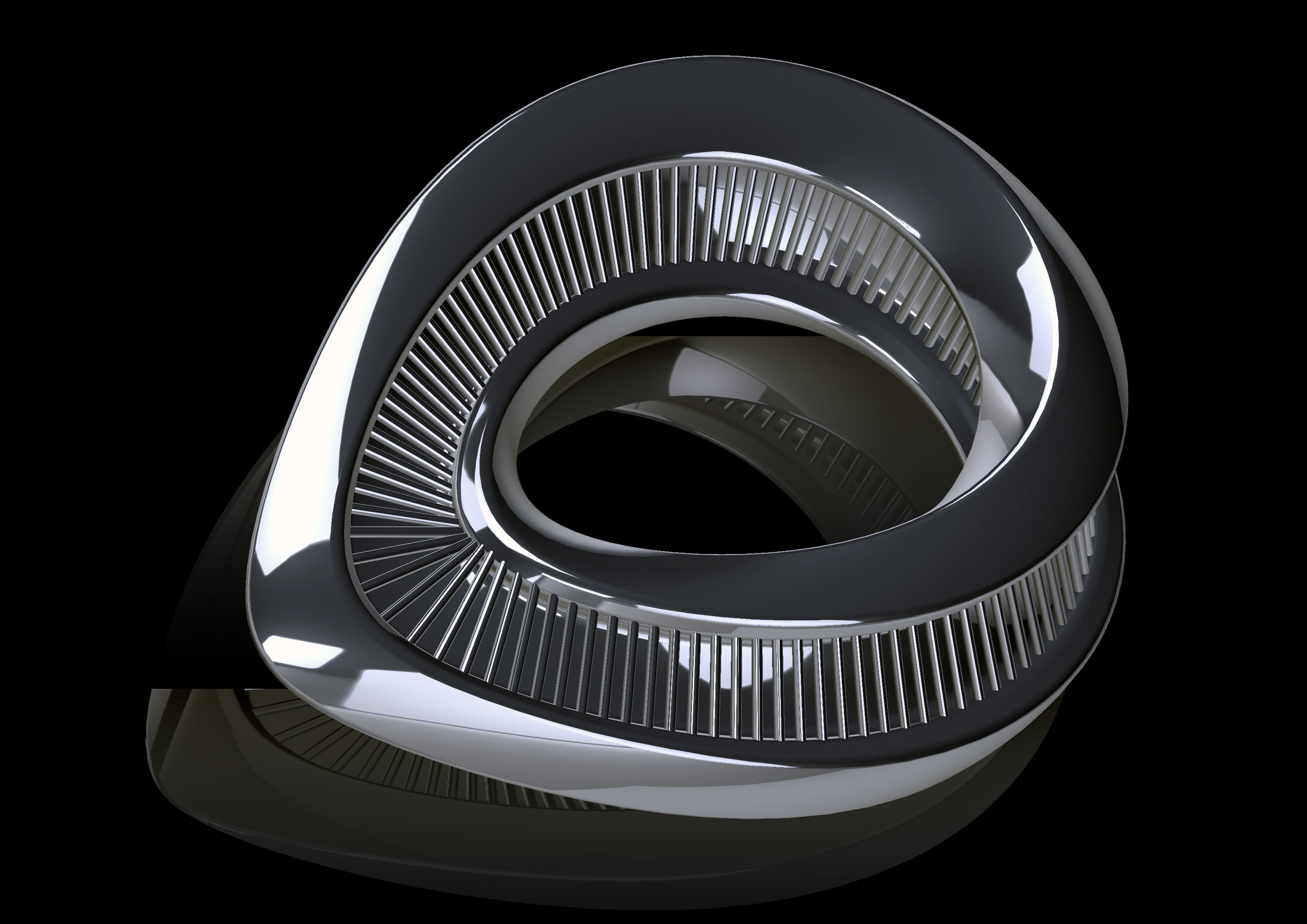 lockpad tear shaped ring 3D print model_3
