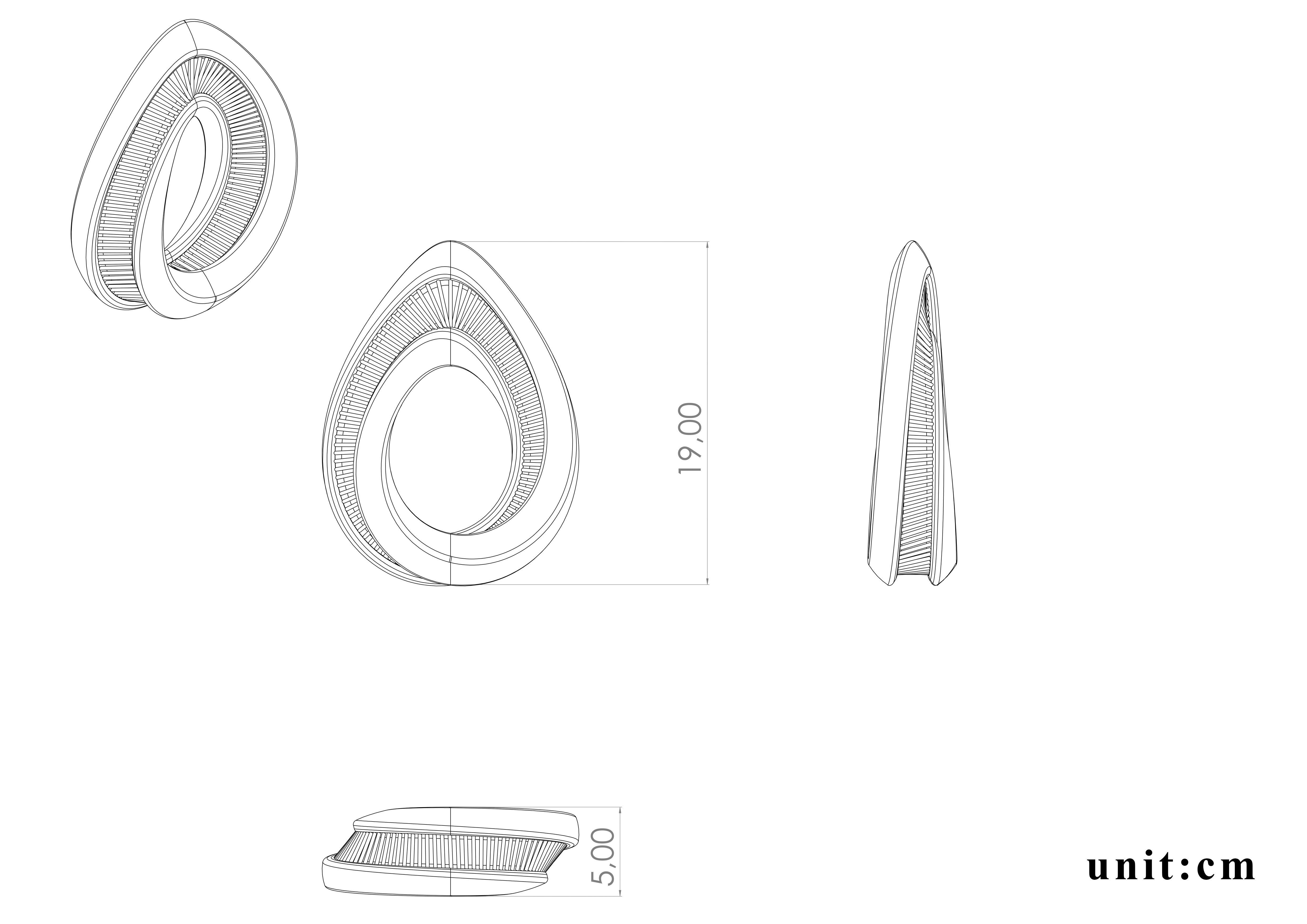 lockpad tear shaped ring 3D print model_6