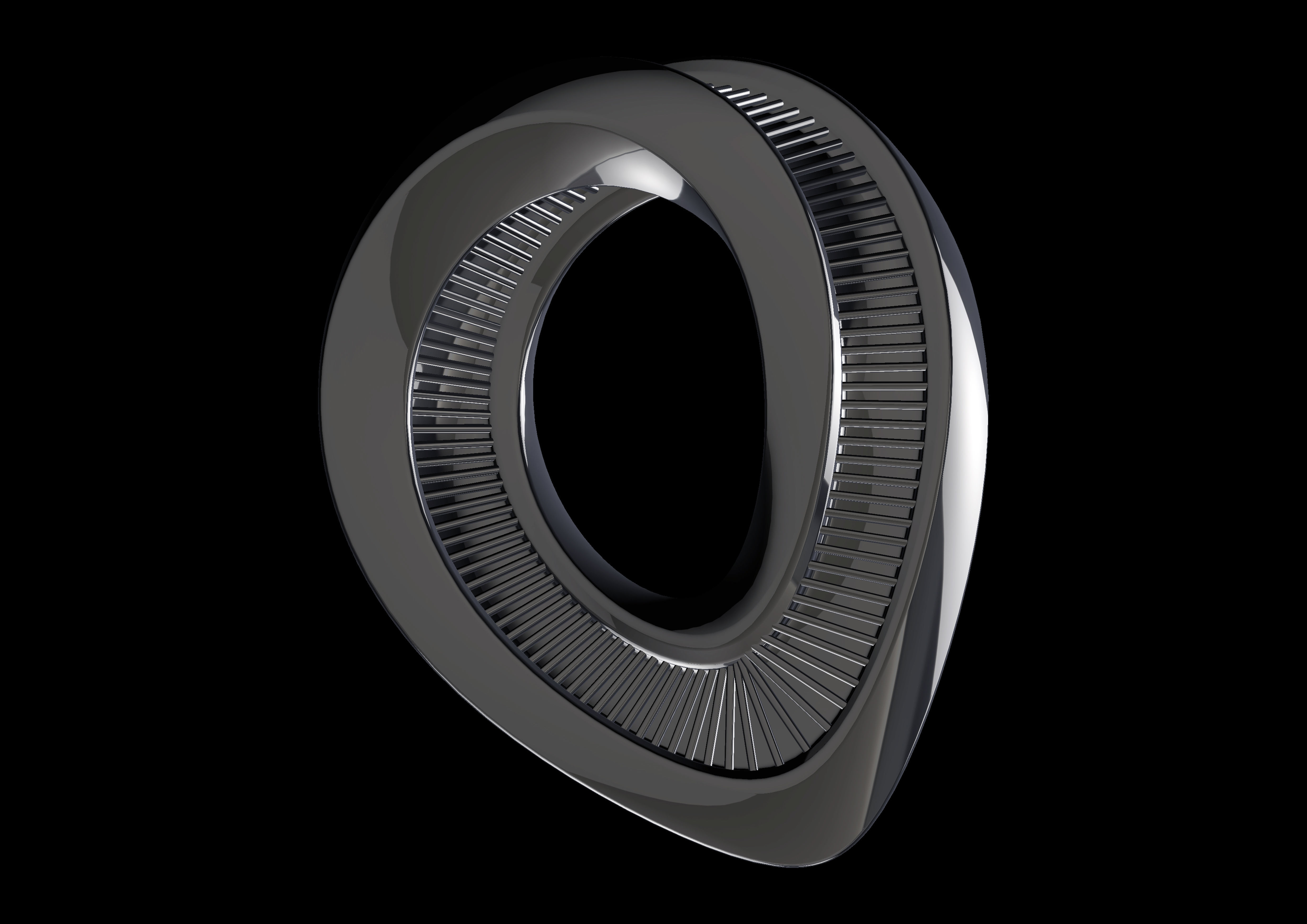 lockpad tear shaped ring 3D print model_4