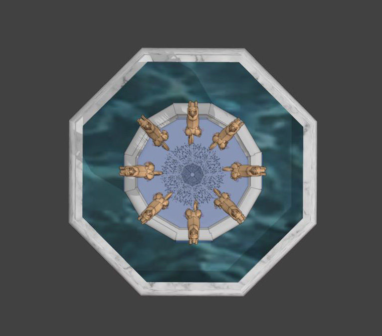 horse fountain Free 3D model_2