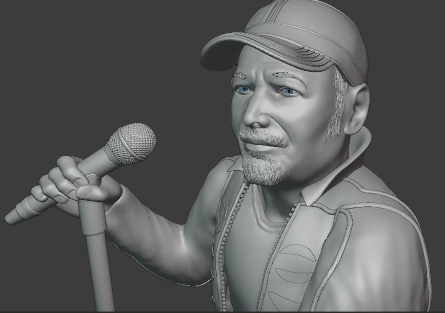 VASCO ROSSI HALF BODY-MEZZO BUSTO 3D print model_1
