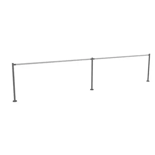 3D model market ban railing portable