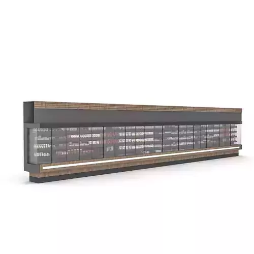 3D market breakfast section Low-poly 3D model