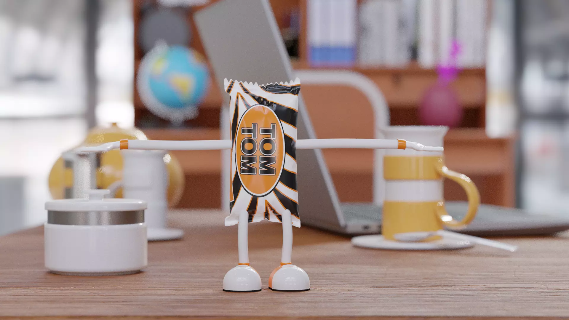 tom tom toy on desk Free 3D model