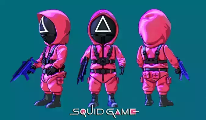 Squid Game -  Pink Soldier 3D print model