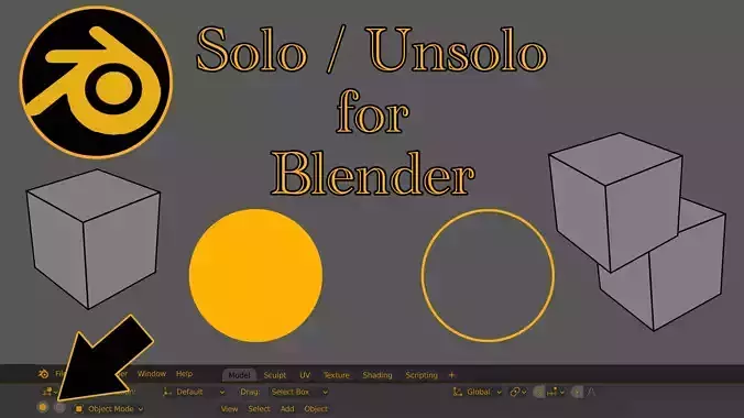 Solo and Unsolo addon for Blender 3D model