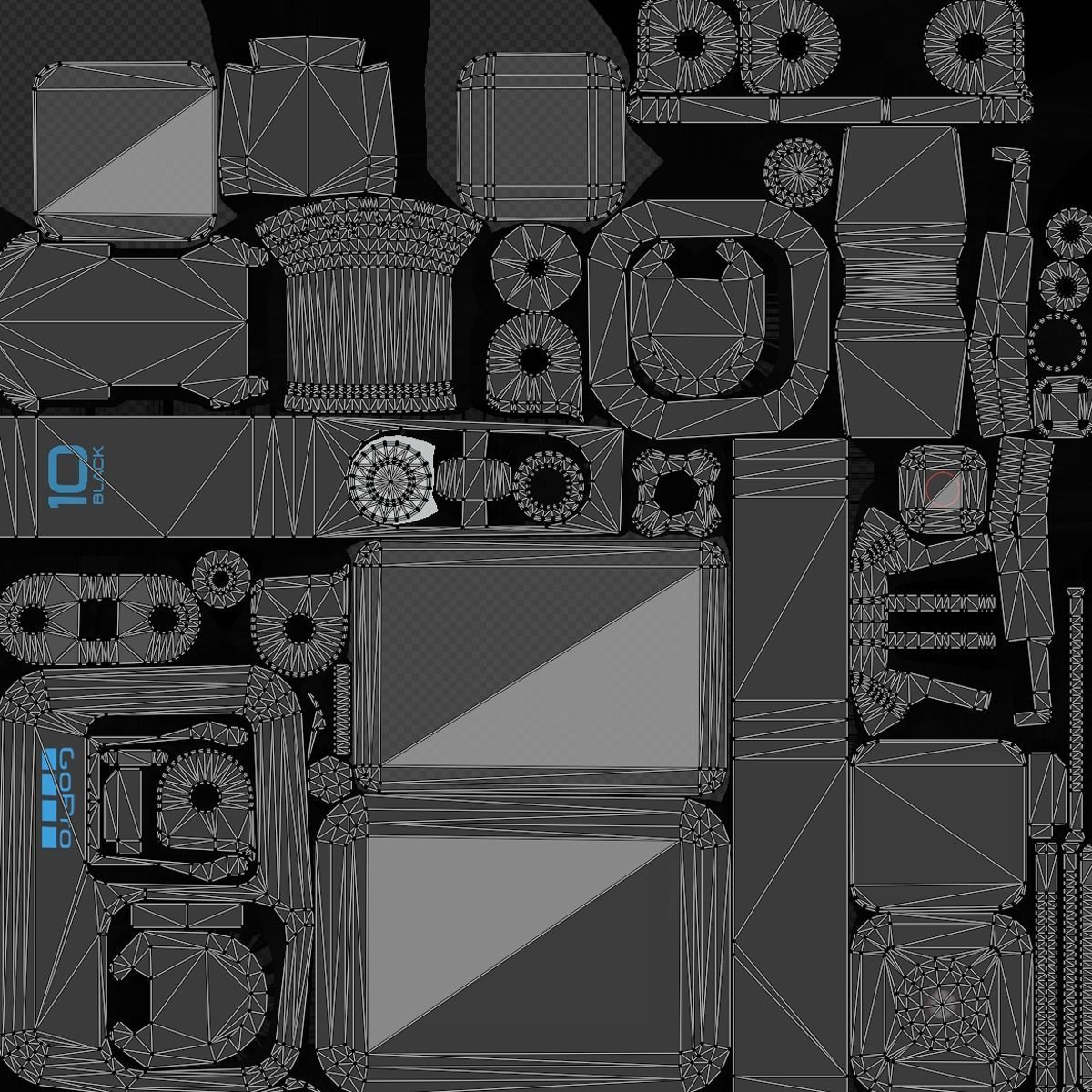 GoPro Hero 10 Low-poly 3D model_11