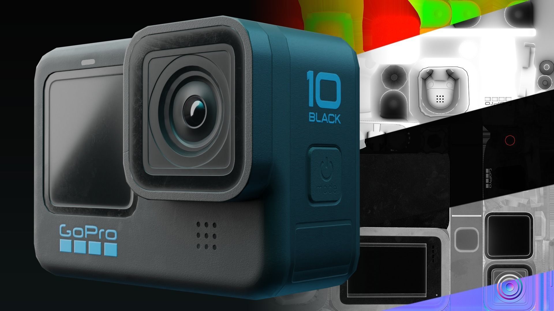 GoPro Hero 10 Low-poly 3D model_1