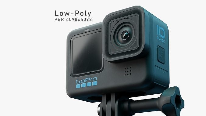 GoPro Hero 10 Low-poly 3D model