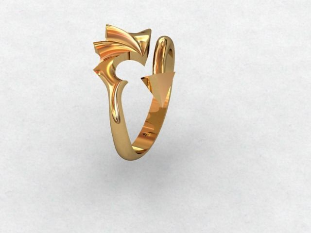 arrow ring 3D print model_4