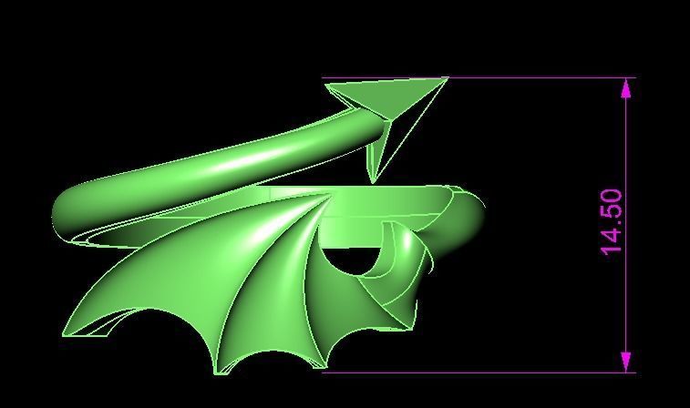 arrow ring 3D print model_7