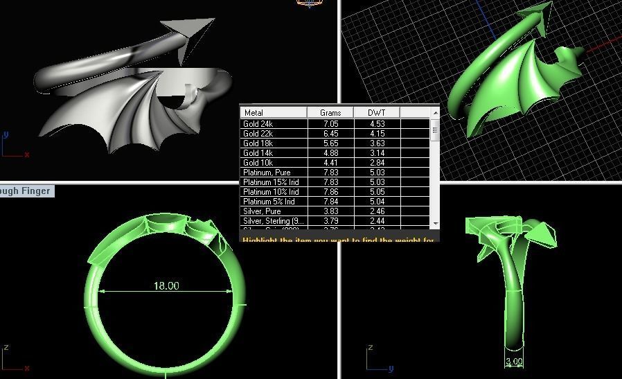 arrow ring 3D print model_3