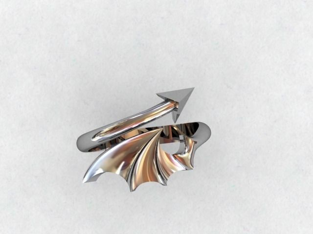 arrow ring 3D print model_5
