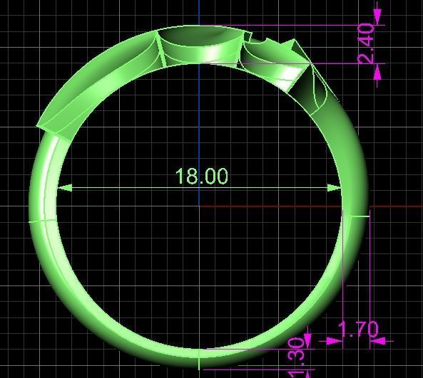 arrow ring 3D print model_2