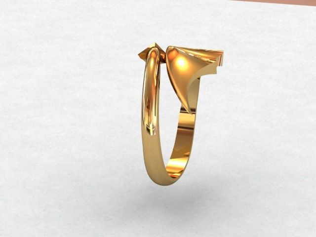 arrow ring 3D print model_6