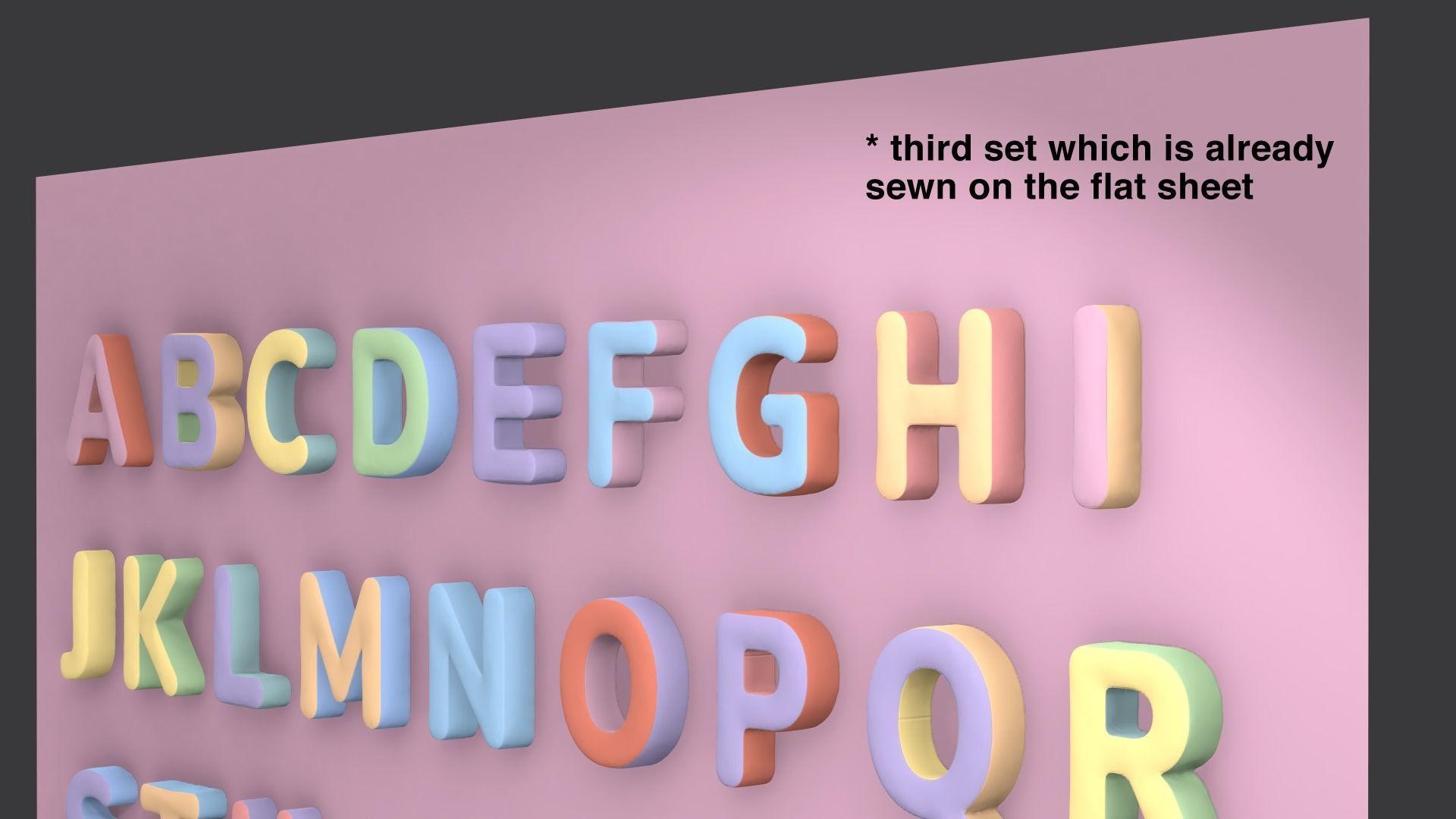 SEWN LETTERS clo 3d project 3D model_4