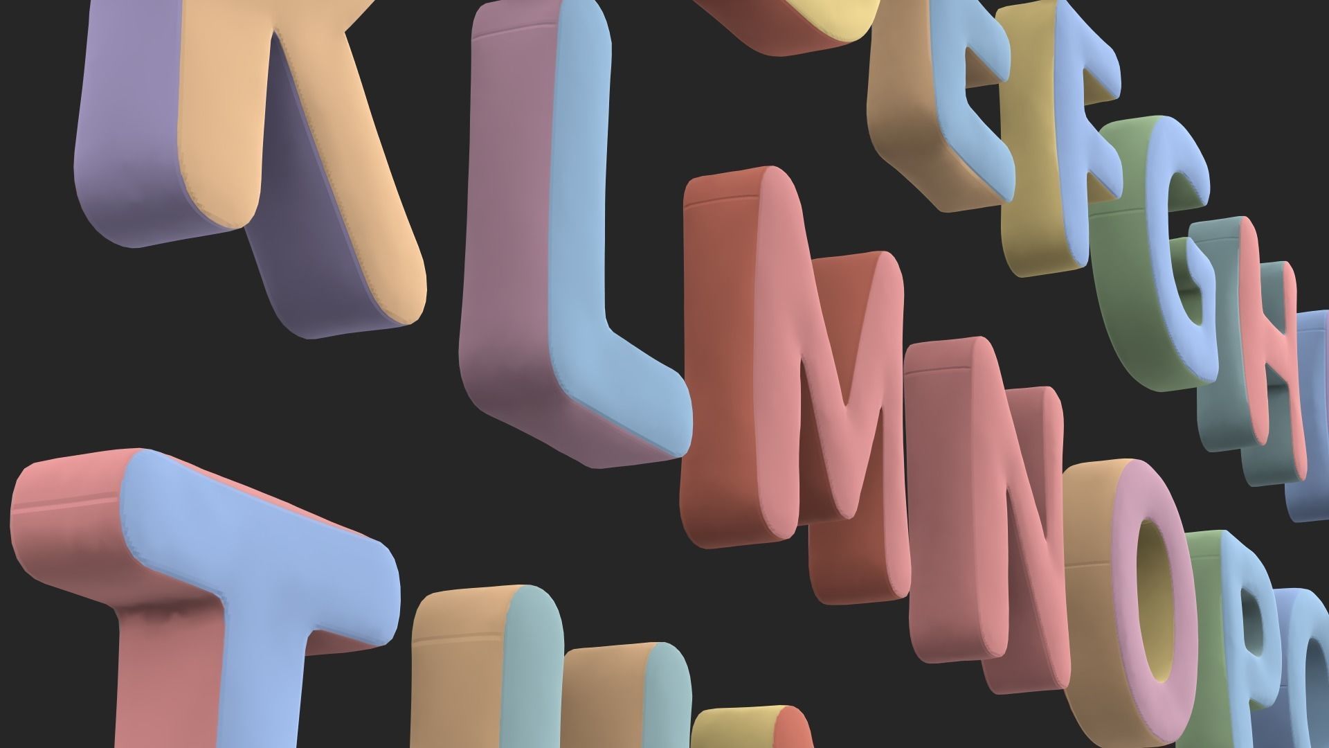 SEWN LETTERS clo 3d project 3D model_2