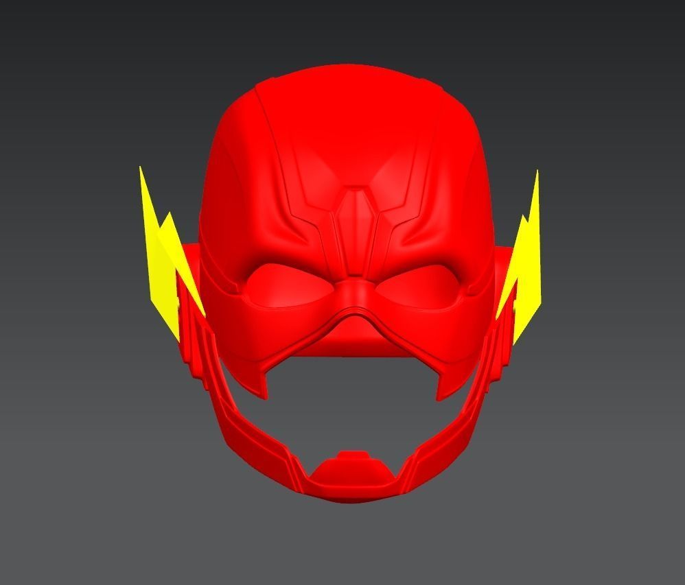 The Flash Cosplay Helmet 3D model Ready to Print 3D print model_2
