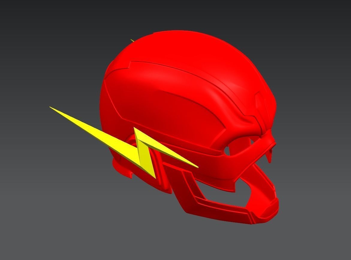 The Flash Cosplay Helmet 3D model Ready to Print 3D print model_1