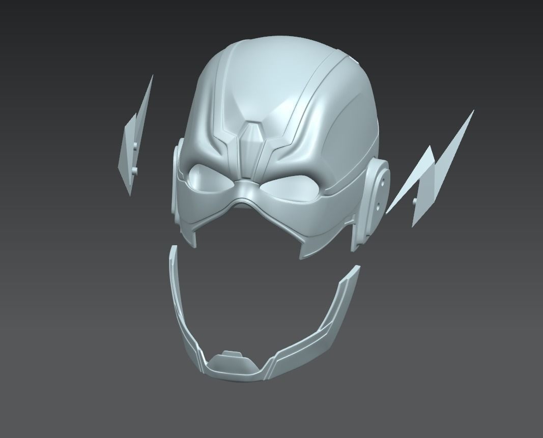 The Flash Cosplay Helmet 3D model Ready to Print 3D print model_7