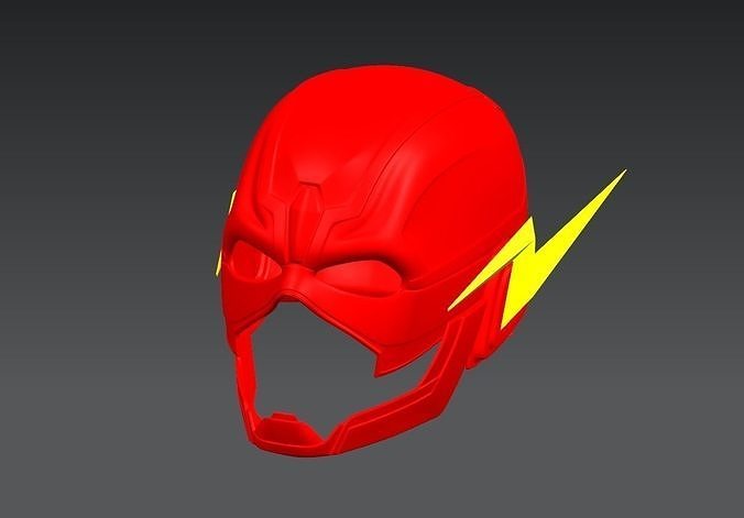 The Flash Cosplay Helmet 3D model Ready to Print 3D print model