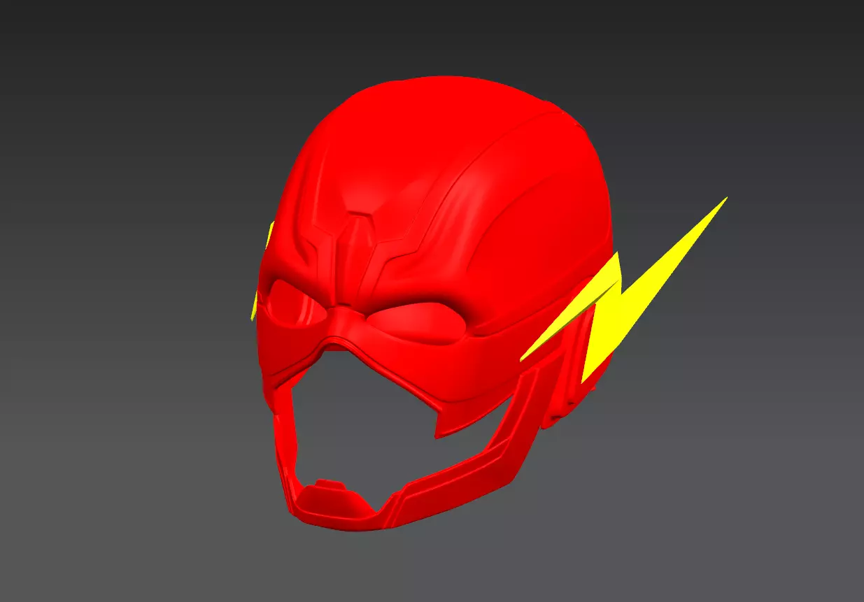 The Flash Cosplay Helmet 3D model Ready to Print 3D print model_0
