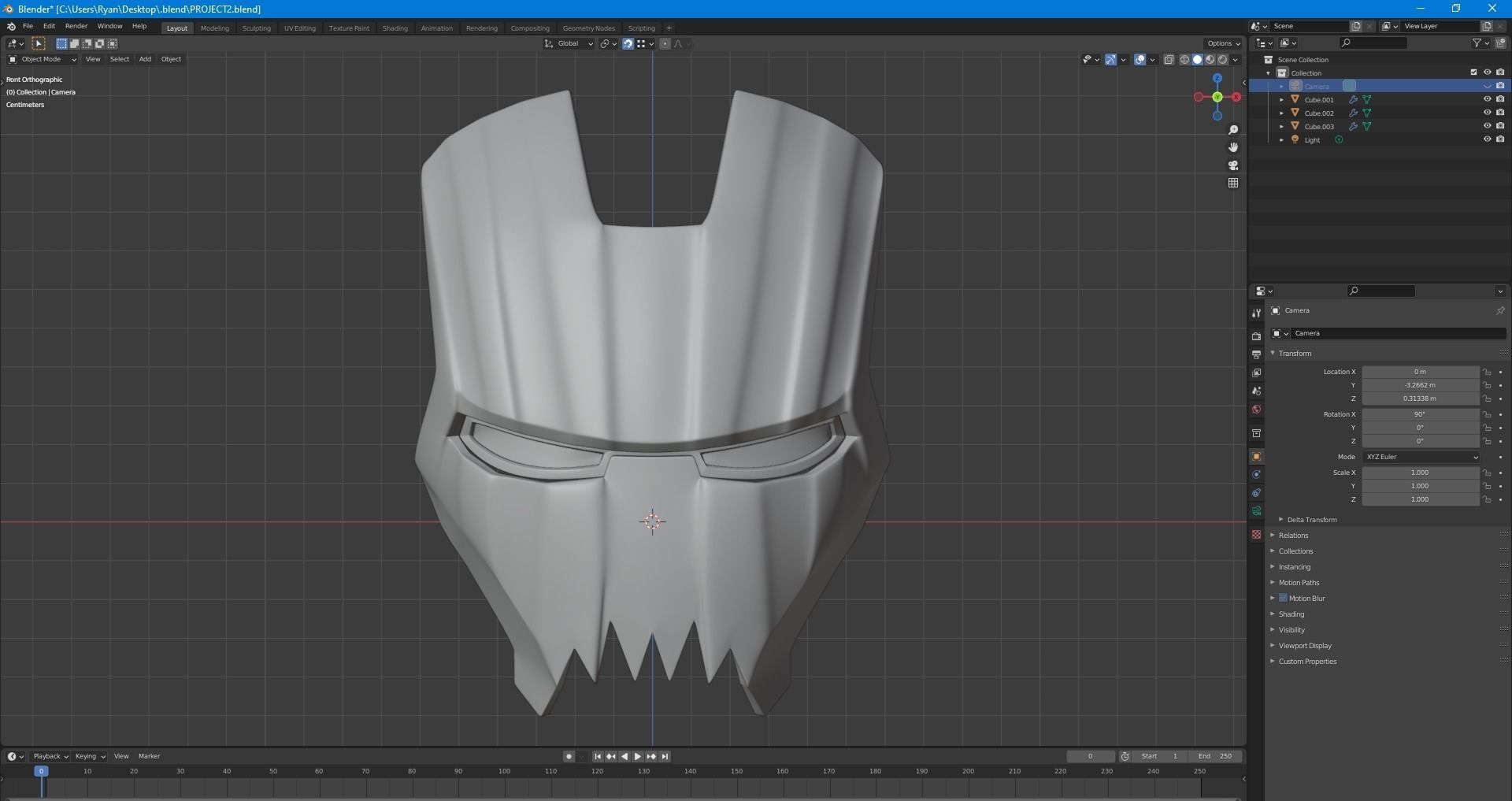 Ironman Mark 3 Faceplate Spooky Edition 3D print model_2