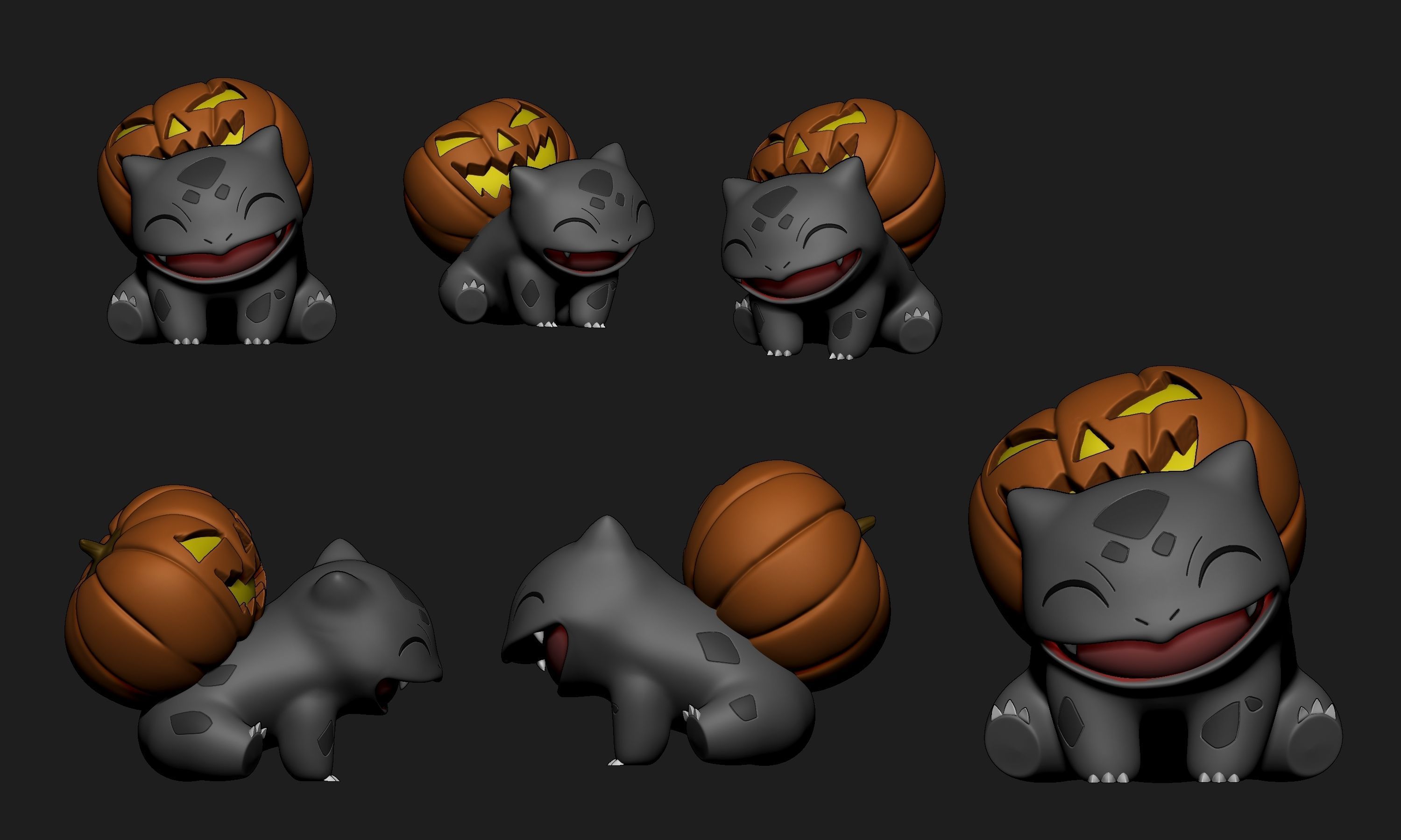 Pokemon - Bulbasaur Halloween 3D print model_3