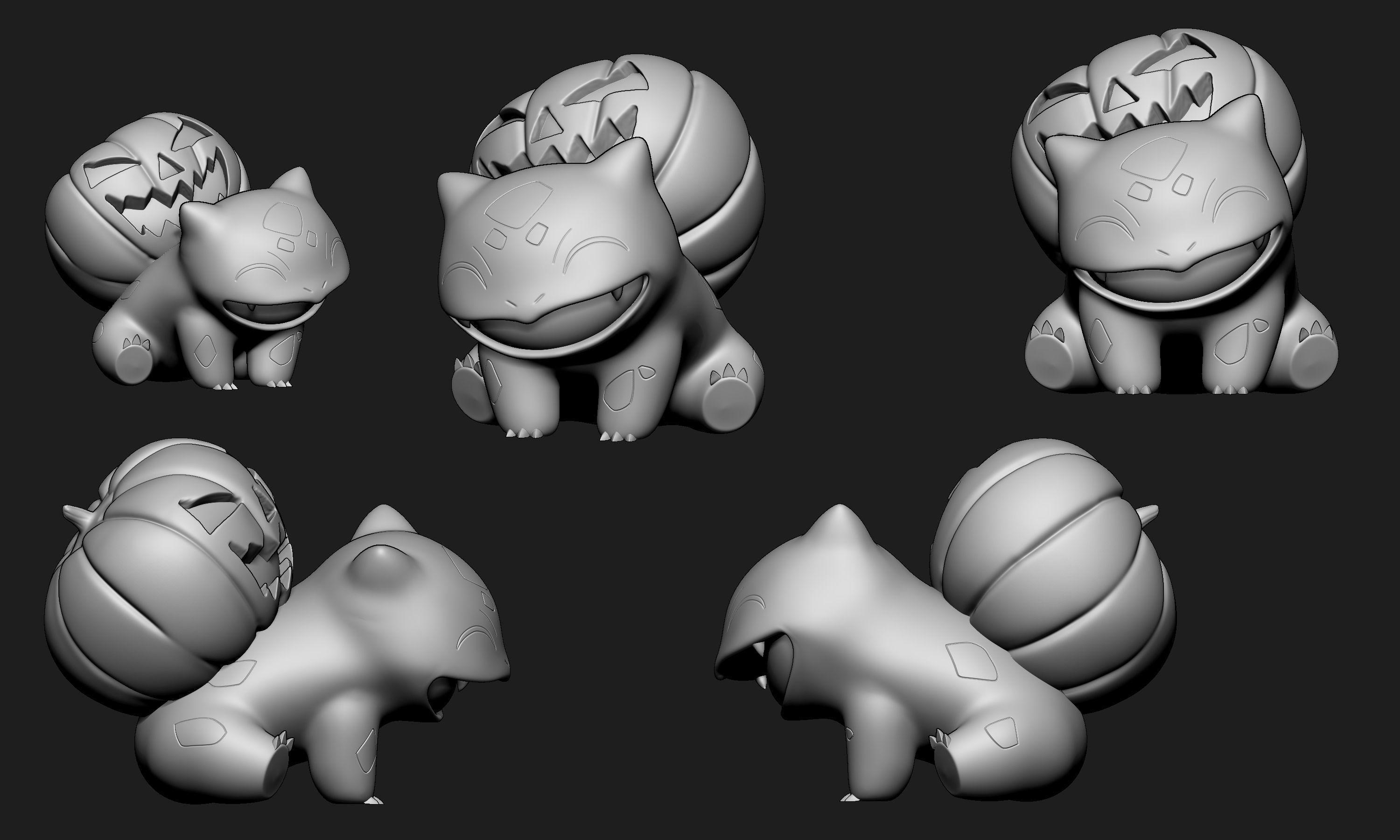 Pokemon - Bulbasaur Halloween 3D print model_2