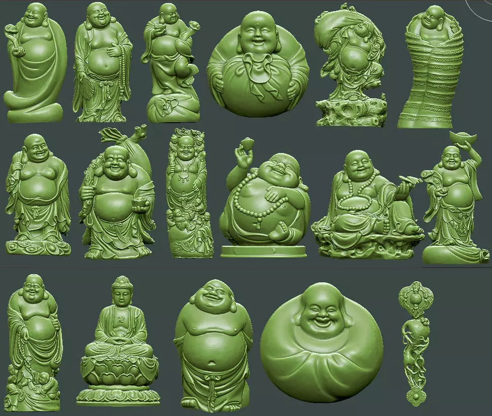 Ruyi Laughing Buddha Free 3D print model