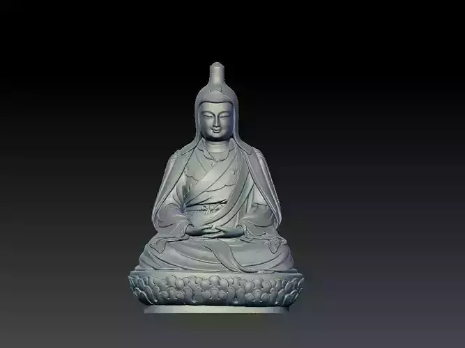 guru on buddha mudra 3D print model
