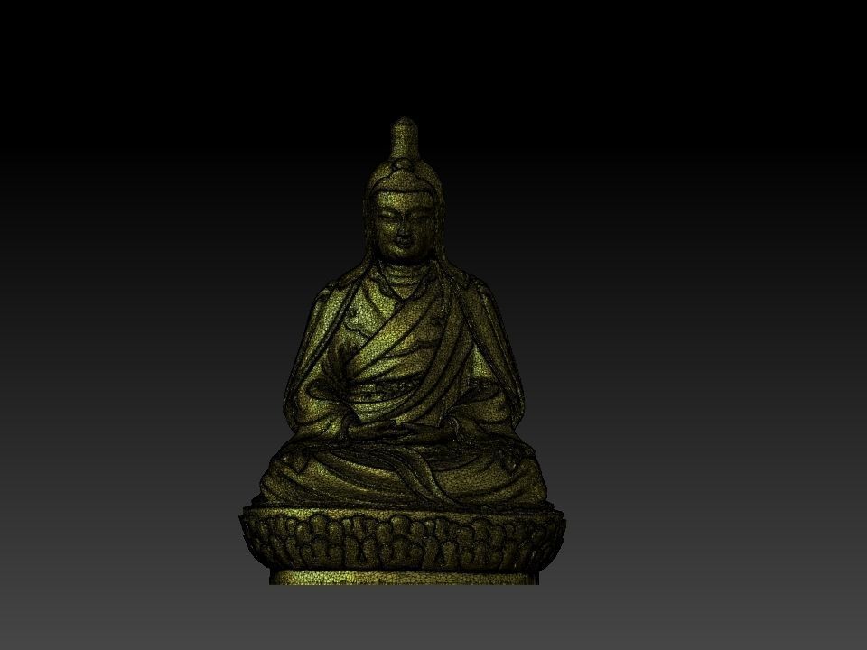 guru on buddha mudra 3D print model_1