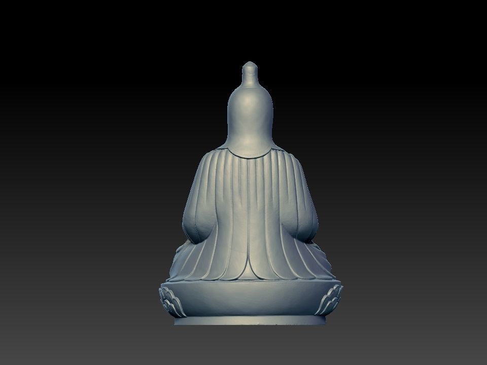 guru on buddha mudra 3D print model_2