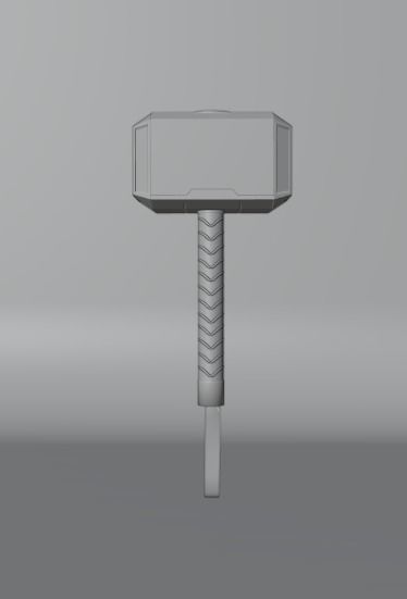 Low-poly Mjolnir thor hammer Low-poly 3D model_2