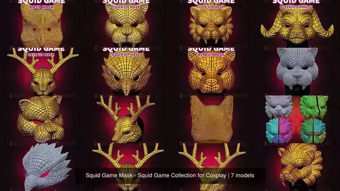 Squid Game Mask - Squid Game Collection for Cosplay 