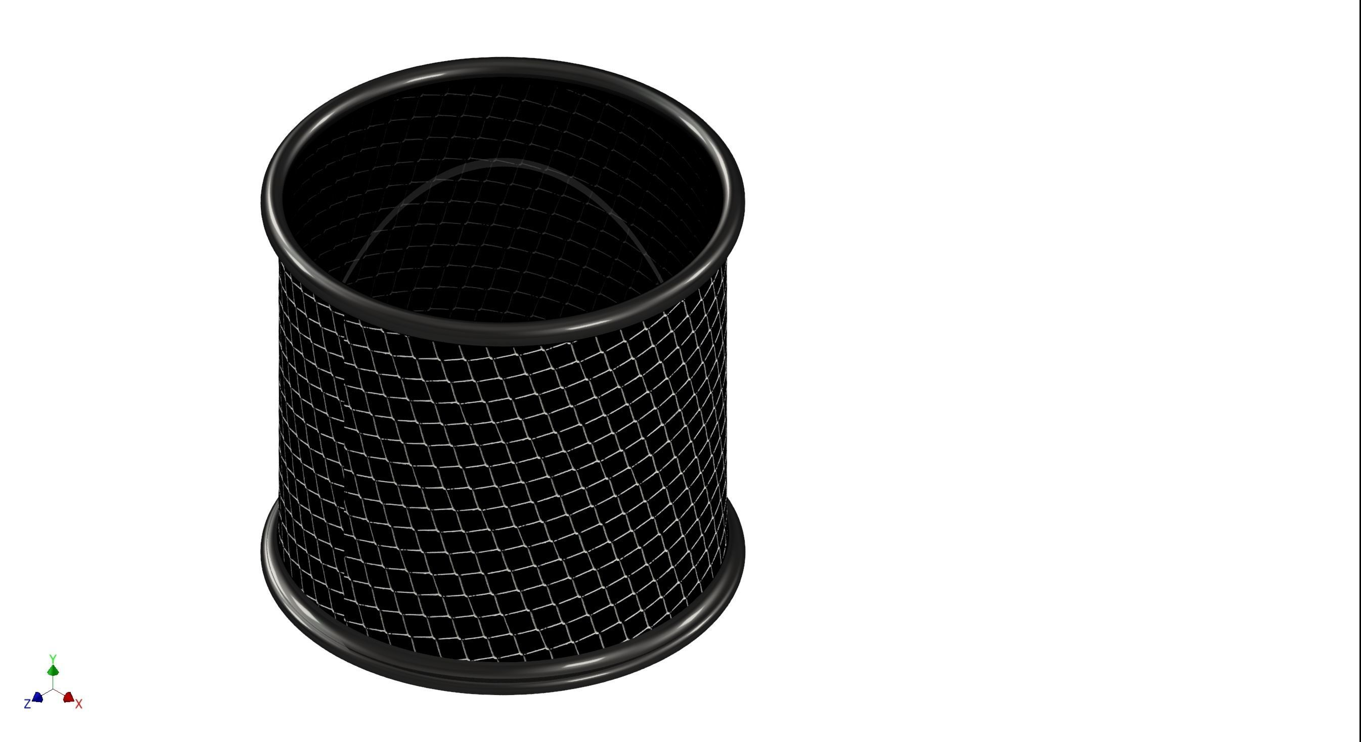 Pend stand plastic with mesh 3D print model_4