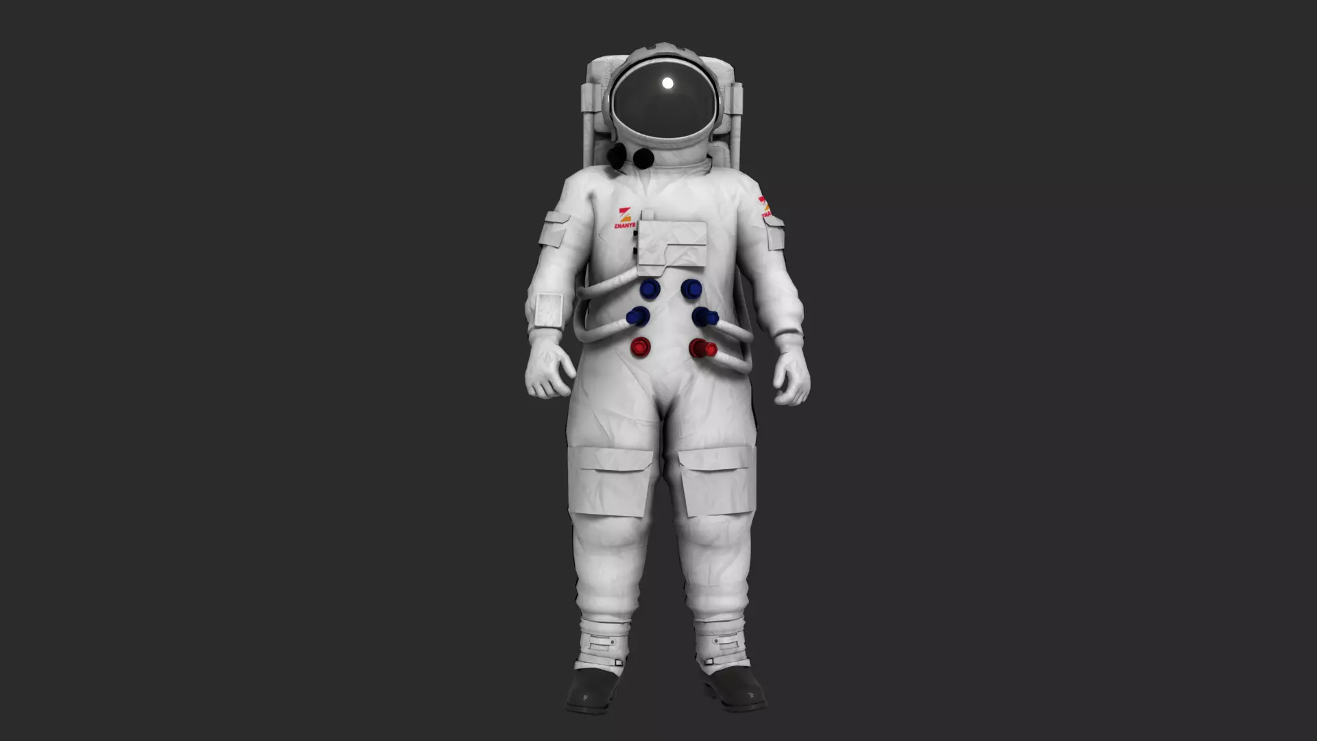 Space Suit Low-poly 3D model