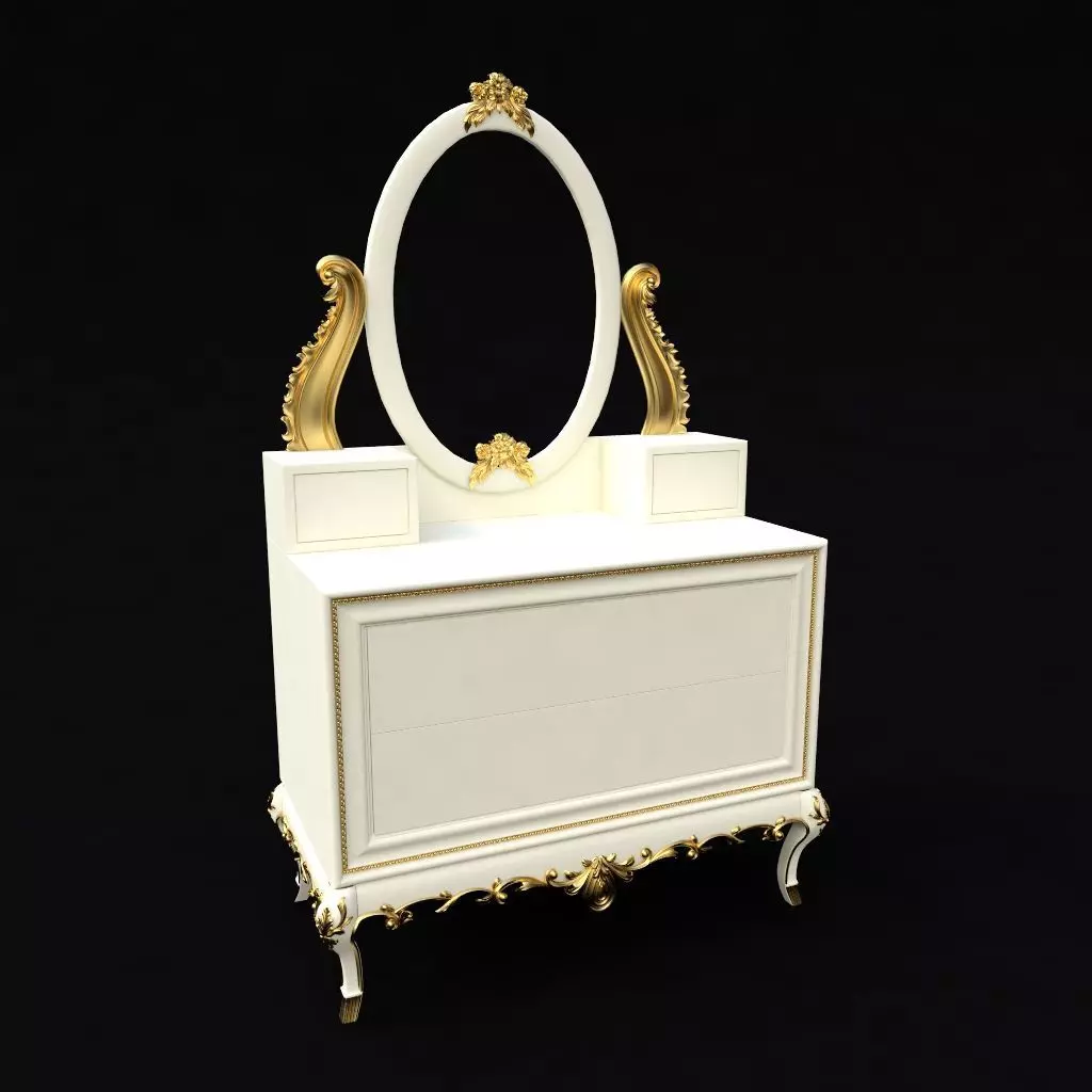 cabinet with mirror 3D model_0