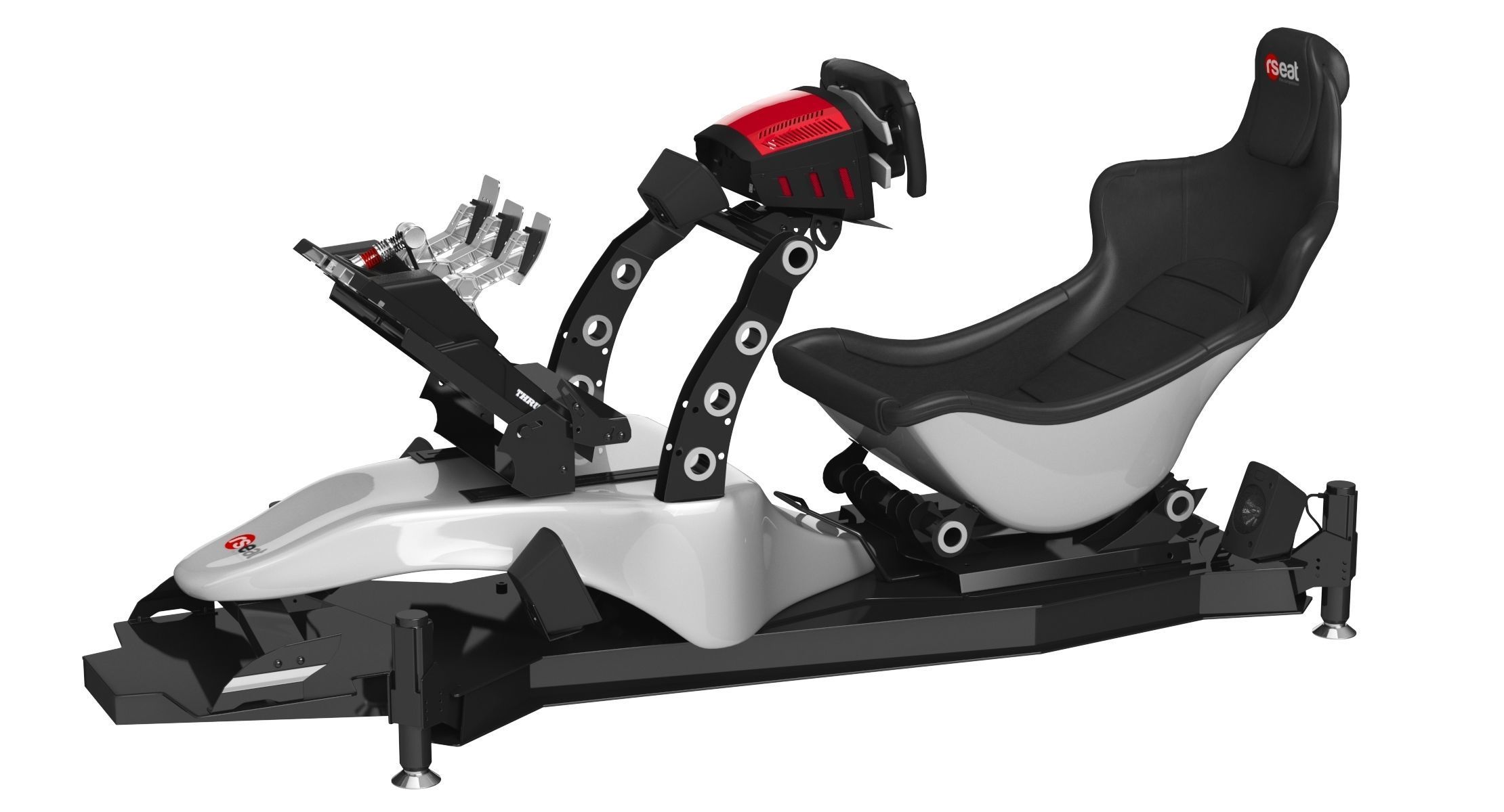 RSeat Formula V2 Racing Simulator Cockpit Triple Display 3D model_19