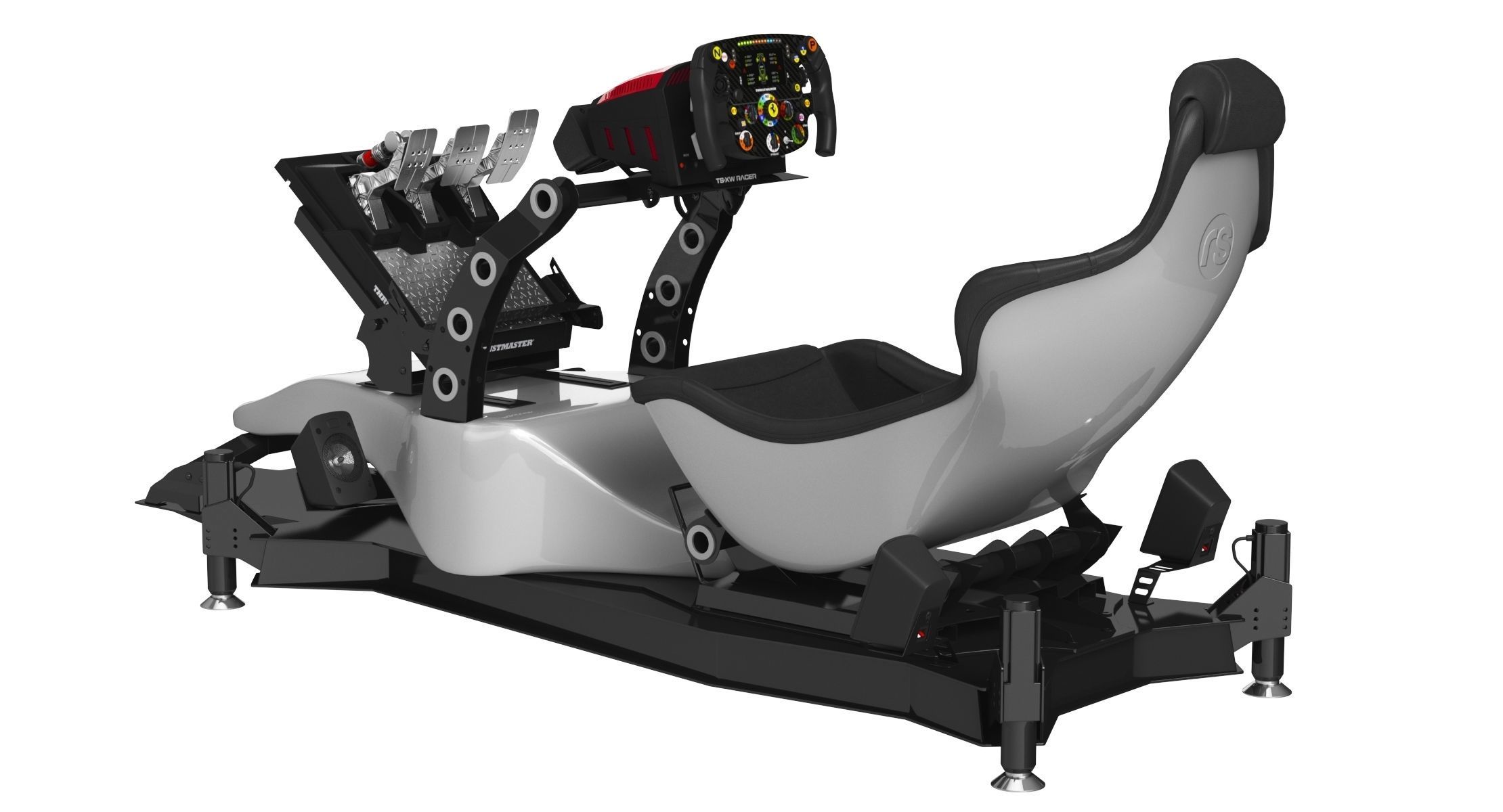 RSeat Formula V2 Racing Simulator Cockpit Triple Display 3D model_16