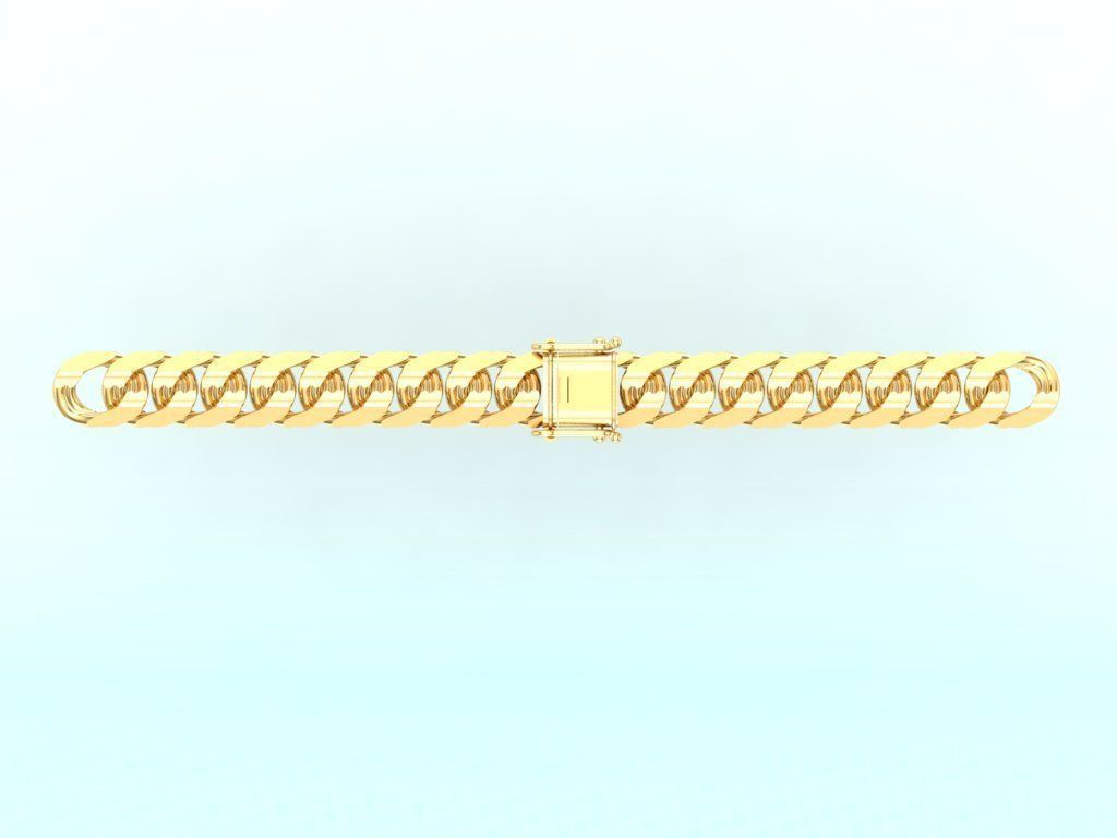 Chain bracelets - Miami Cuban link - Size W 15 mm - N636 3D print model_7
