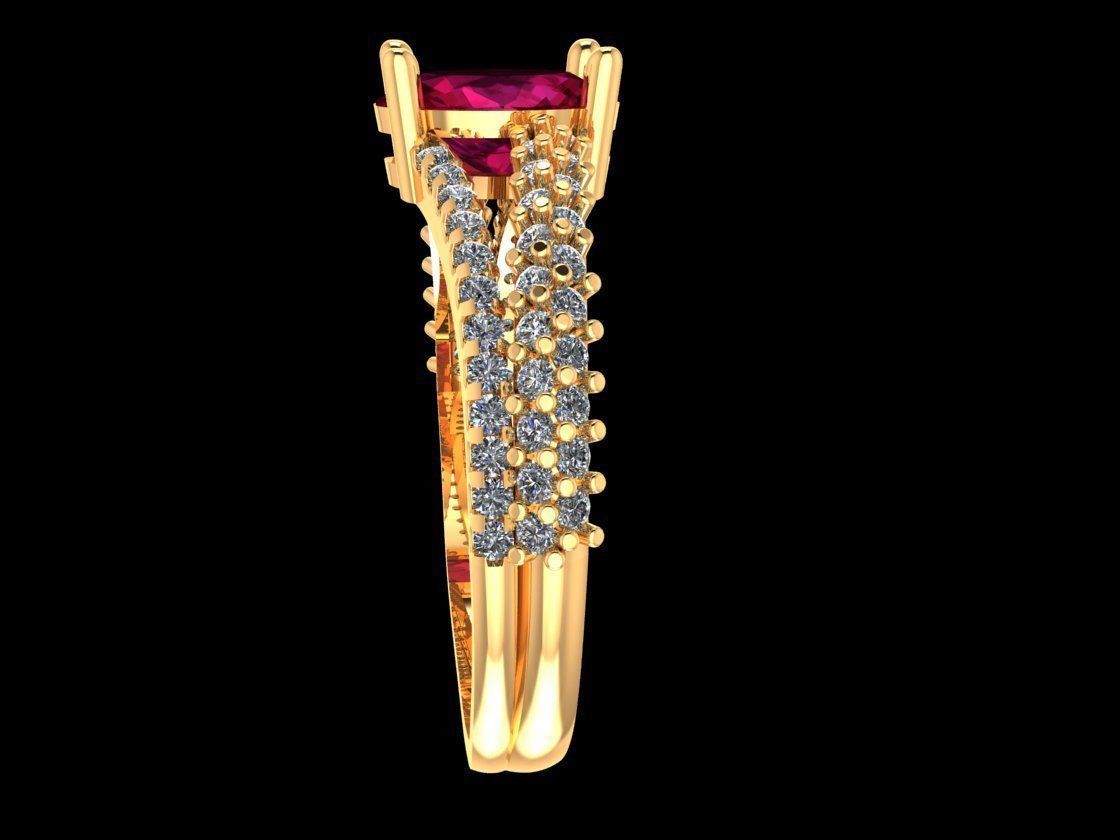 Engagement Ring 3D print model_5