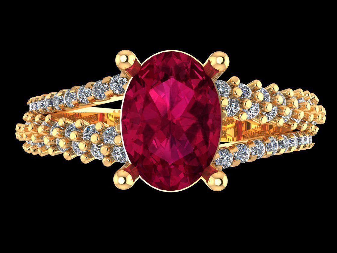 Engagement Ring 3D print model_6